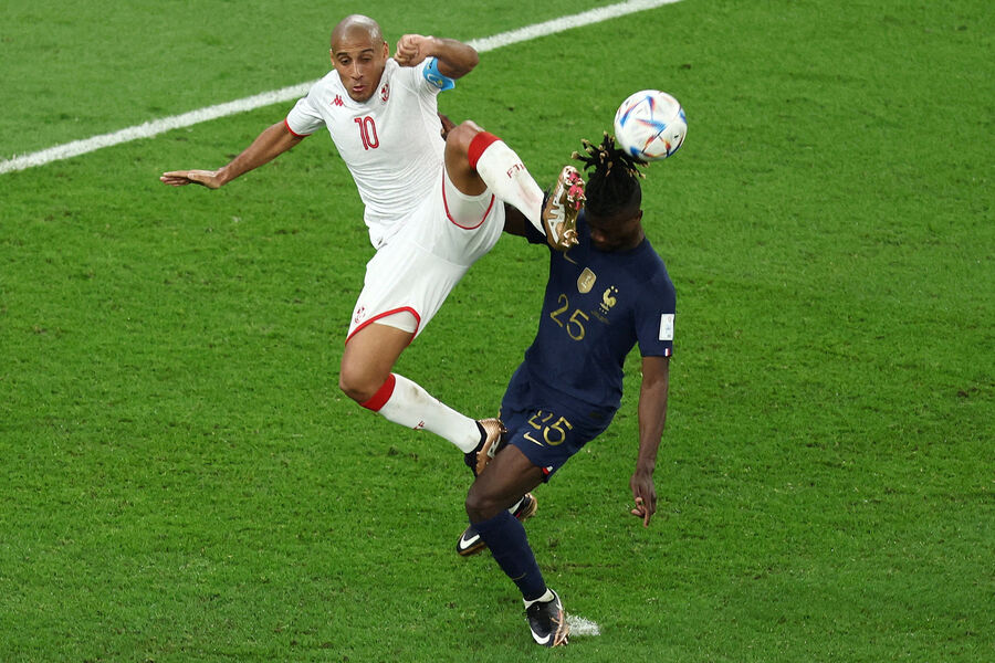 Во время матча между&nbsp;сборными Туниса и Франции на&nbsp;Чемпионате мира-2022 в&nbsp;Катаре

