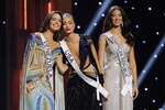 Представительницы Венесуэлы, США и Доминиканской Республики на международном конкурсе красоты «Мисс Вселенная», 14 января 2023 года