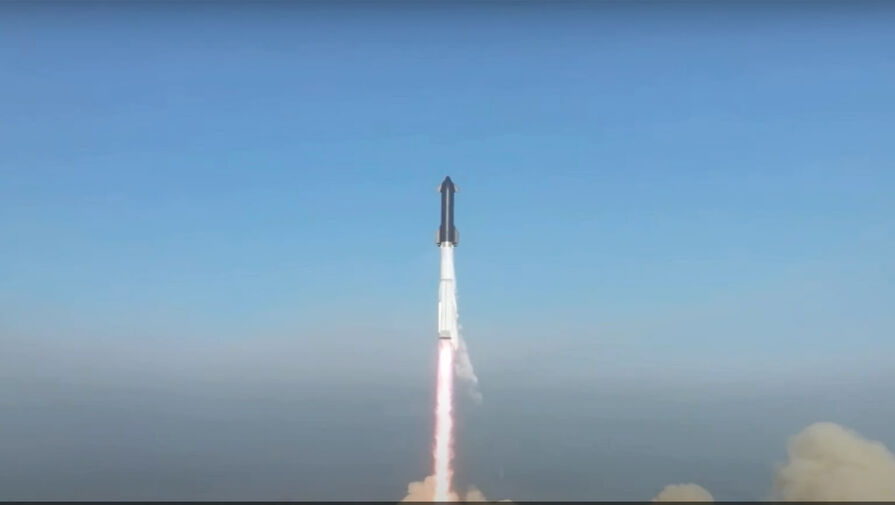 Сверхтяжелая ракета Starship взорвалась на четвертой минуте орбитальных летных испытаний