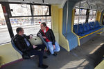 Трамвай нового поколения «Витязь-М» на маршруте в Москве