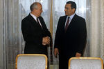 Президент СССР Михаил Горбачев и президент Египта Хосни Мубарак во время встречи в Москве, 1990 год