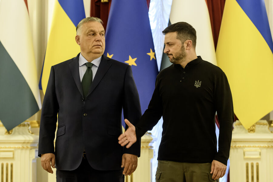 Виктор Орбан и Владимир Зеленский в Киеве, 2 июля 2024 года