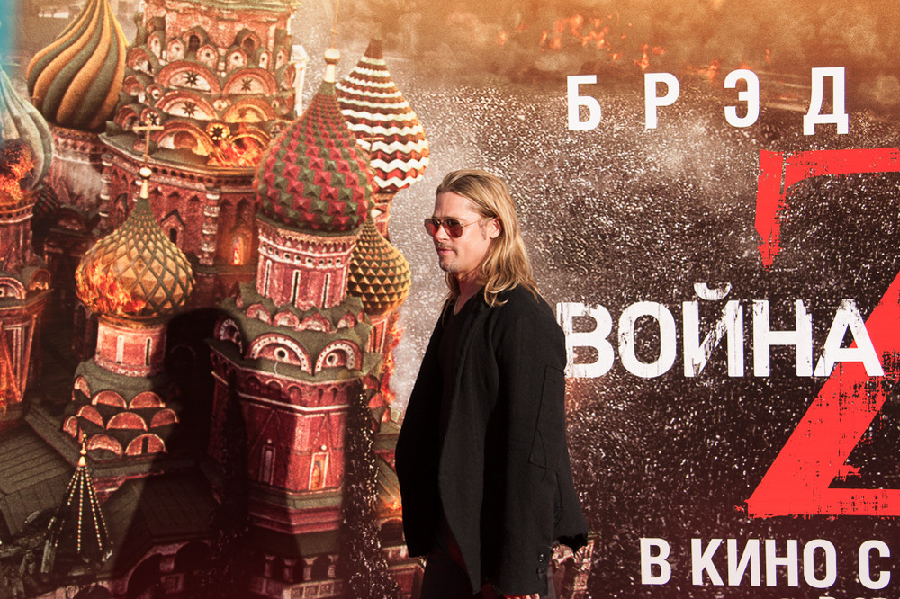 Брэд Питт на церемонии открытия XXXV Московского международного кинофестиваля