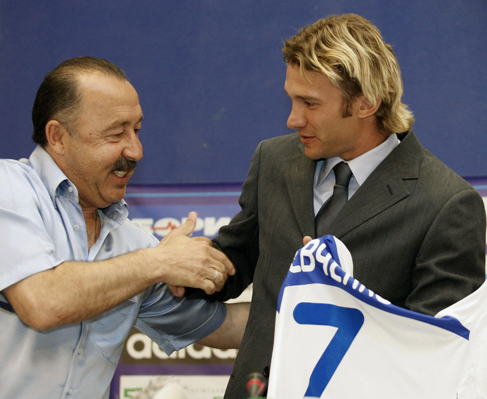 30 августа 2009 года. Главный тренер киевского «Динамо» и Андрей Шевченко на пресс-конференции