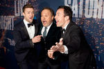 Джастин Тимберлейк, Билли Кристал и Джимми Фэллон на юбилее ТВ-шоу Saturday Night Live