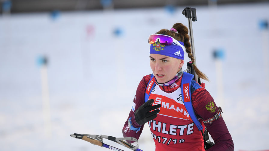 Российская биатлонистка Виктория Сливко
