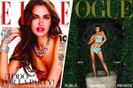 <b>Ирина Шейк, Elle 2011 и Vogue 2020</b>
<br>
Российская супермодель Ирина Шейк — частая участница пикантных фотосессий. В 2011 году уроженка Челябинской области снялась без одежды для Elle, а в 2020-м — для Vogue.