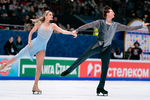 Анастасия Скопцова и Кирилл Алешин выступают с произвольным танцем на чемпионате России — 2022
