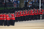 Участники парада выноса знамен в честь 90-летнего юбилея королевы Елизаветы II в Лондоне 