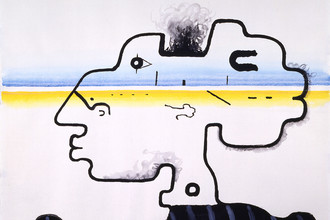 Портрет молодого человека, 1984. Бумага, гуашь, 50х65 см