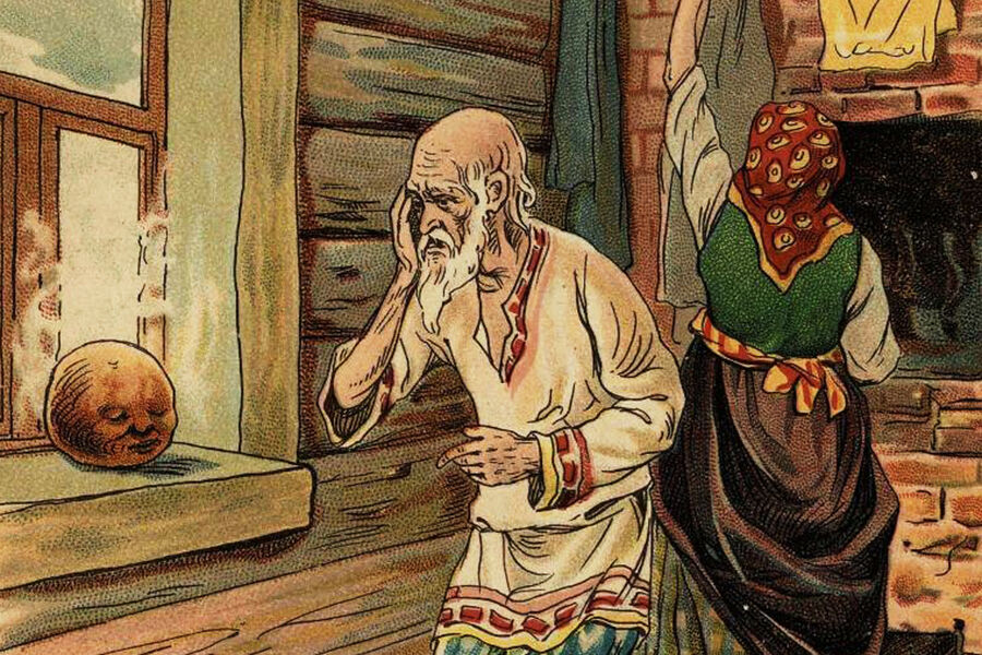 Иллюстрация к сказке «Колобок» А.Медведева (1913)