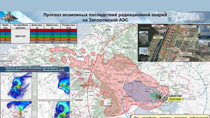 МО РФ назвало страны, которые сильнее всего пострадают в случае аварии на ЗАЭС