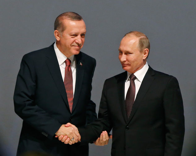 Президент Турции Реджеп Эрдоган и президент РФ Владимир Путин