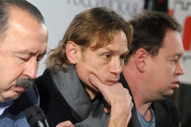 30 ноября 2010 года. Главные тренеры киевского «Динамо», «Спартака» (Валерий Карпин) и ЦСКА (Леонид Слуцкий) на пресс-конференции