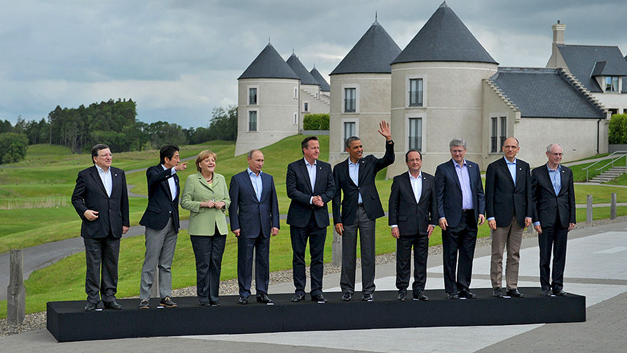 Главы государств «большой восьмерки» на саммите G8 в Великобритании, 2013 год
