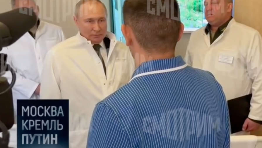 Путин посетил российских военных, раненных в ходе спецоперации