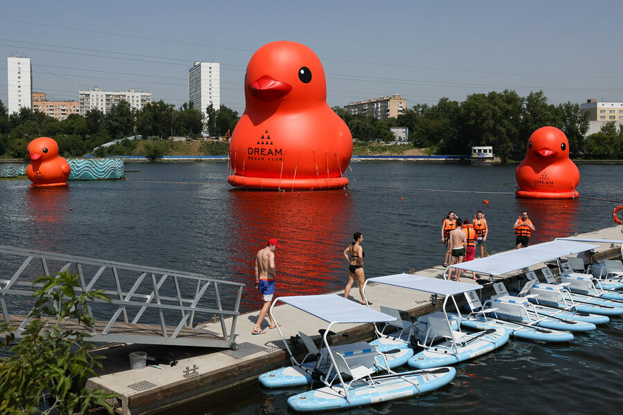 Территория пляжного клуба Dream Beach Club в&nbsp;Москве, 11&nbsp;июля 2025&nbsp;года