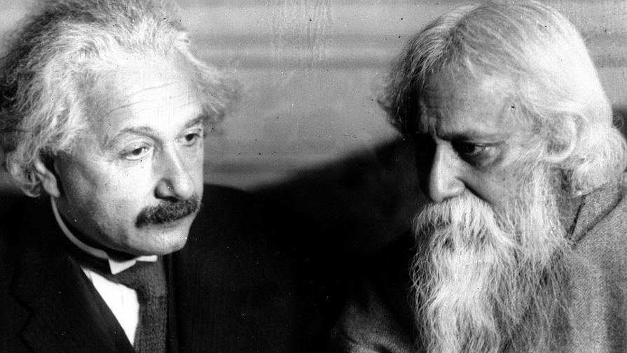 Физик Альберт Эйнштейн и индийский философ Рабиндранат Тагор, 1930 год