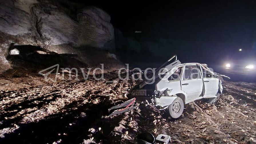 В Дагестане водитель врезался в лошадь и упал с обрыва, пассажир машины погиб