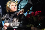 Бывший премьер-министр Украины Юлия Тимошенко, освобожденная из тюремного заключения, во время выступления перед сторонниками оппозиции на площади Независимости в Киеве, 2014 г.
