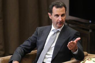 Президент Сирии Башар Асад во время встречи с президентом России Владимиром Путиным в Сочи, 20 ноября 2017 года