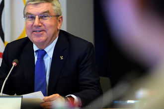 Президент МОК Томас Бах на заседании исполкома комитета в Лозанне, 5 декабря 2017 года
