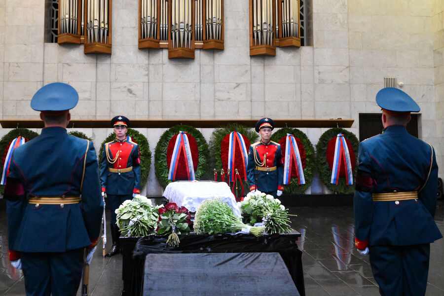 На&nbsp;церемонии прощания с&nbsp;председателем Верховного суда РФ Ириной Подносовой в&nbsp;траурном зале ЦКБ Управления делами президента РФ в&nbsp;Москве, 24&nbsp;июля 2025&nbsp;года