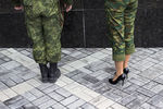 Девушки, воюющие на стороне ополчения в Донецке
