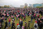 Участники акции протеста в Минске, 25 октября 2020 года