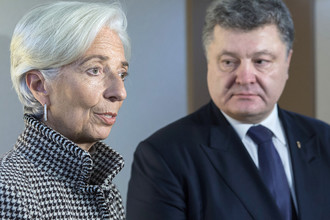 Президент Украины Петр Порошенко и директор-распорядитель Международного валютного фонда (МВФ) Кристин Лагард
