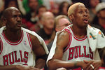 Игроки Чикаго «Буллз» Майкл Джордан и Деннис Родман, 1995 год