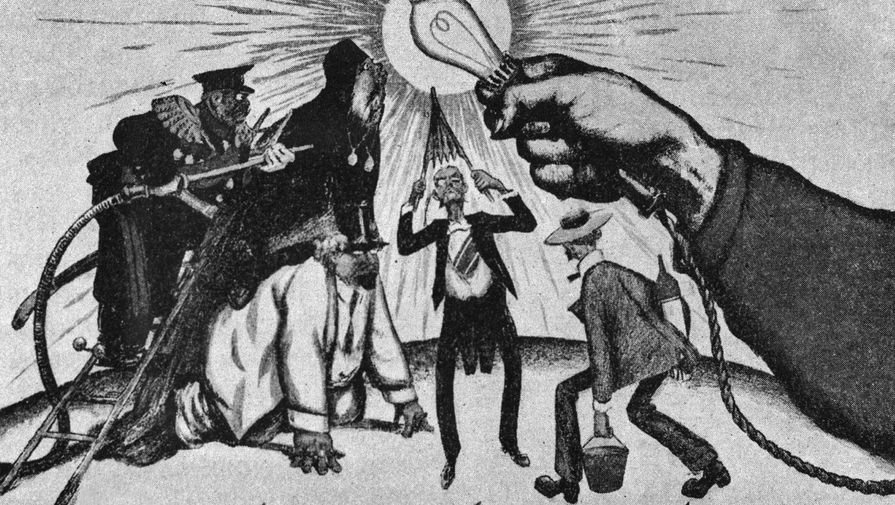Плакат «Электрофикация и контр-революция». Госиздат, 1921 год