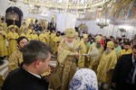 Патриарх Московский и всея Руси Кирилл совершает божественную литургию в храме Покрова Пресвятой Богородицы в Ясенево