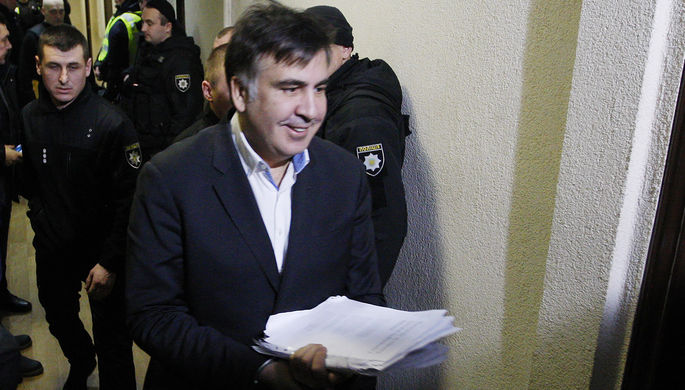 Михаил Саакашвили в здании суда в Киеве, 11 декабря 2017 года