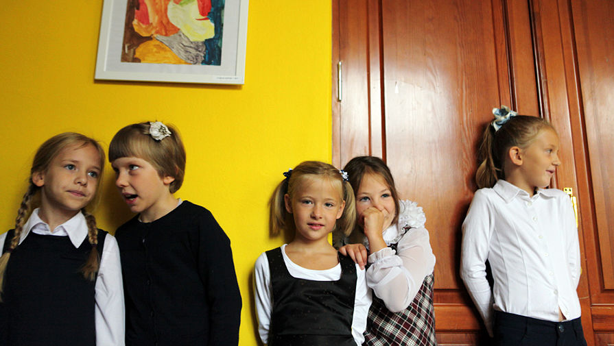 Ученики одной из московских школ 1 сентября