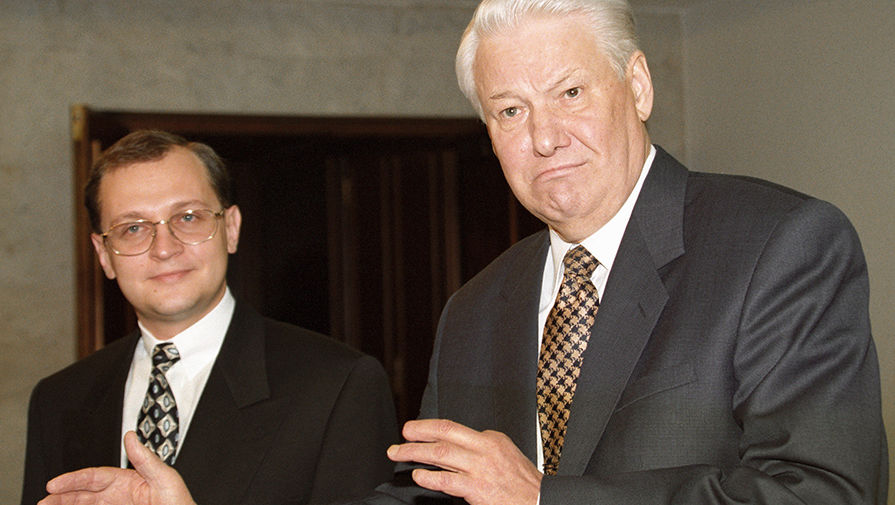 Президент РФ Борис Ельцин и Сергей Кириенко, 1998 год