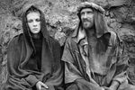 Елена Яковлева и Андрей Сергеев на съемках фильма «Мать Иисуса», 1990 год