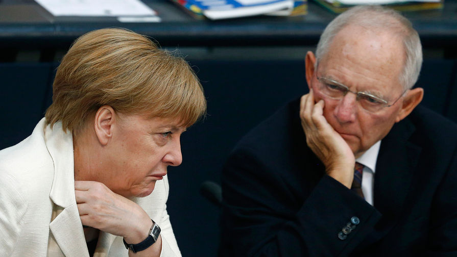 Канцлер Германии Ангела Меркель и министр финансов Вольфганг Шойбле