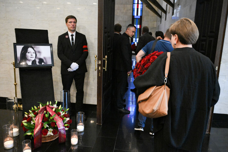 На&nbsp;церемонии прощания с&nbsp;председателем Верховного суда РФ Ириной Подносовой в&nbsp;траурном зале ЦКБ Управления делами президента РФ в&nbsp;Москве, 24&nbsp;июля 2025&nbsp;года