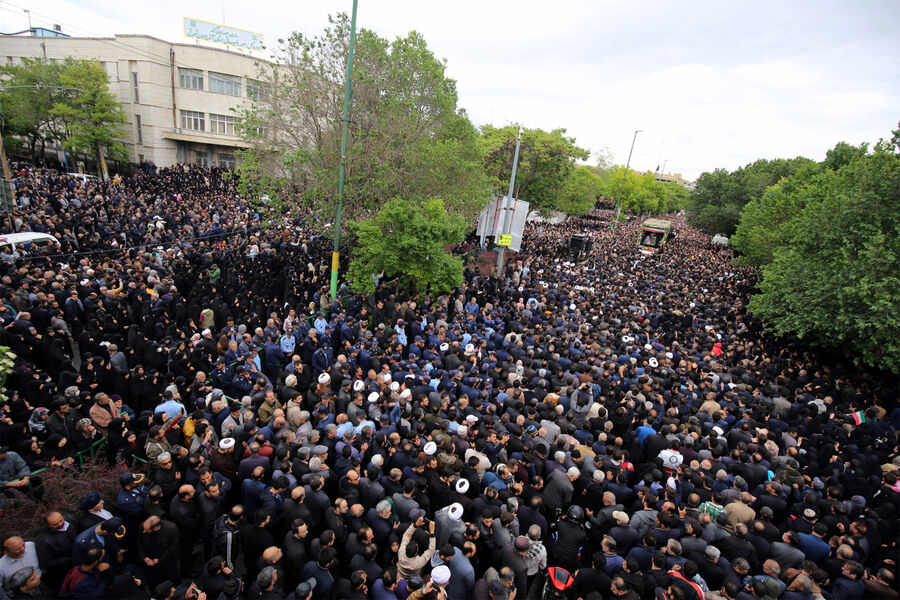 Церемония прощания с&nbsp;президентом Ирана в&nbsp;Тебризе, 21&nbsp;мая 2024&nbsp;года