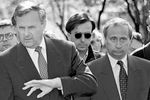 Мэр Санкт-Петербурга Анатолий Собчак и его заместитель Владимир Путин, 1994 год