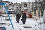 Последствия обстрелов в городе Покровске Донецкой области, 15 февраля 2023 года