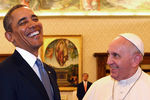 Папа римский Франциск и Барак Обама