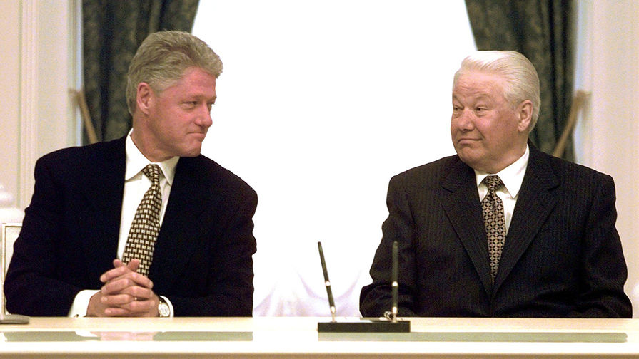 Билл Клинтон и Борис Ельцин, 1998 год