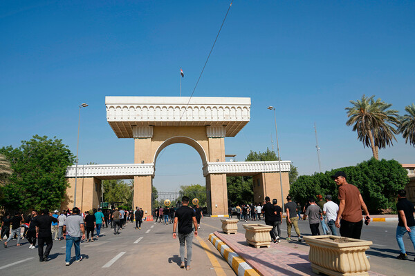 Протестующие в&nbsp;районе Республиканского дворца в&nbsp;Багдаде, Ирак, 29&nbsp;августа 2022&nbsp;года