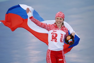 Росийская конькобежка Ольга Граф