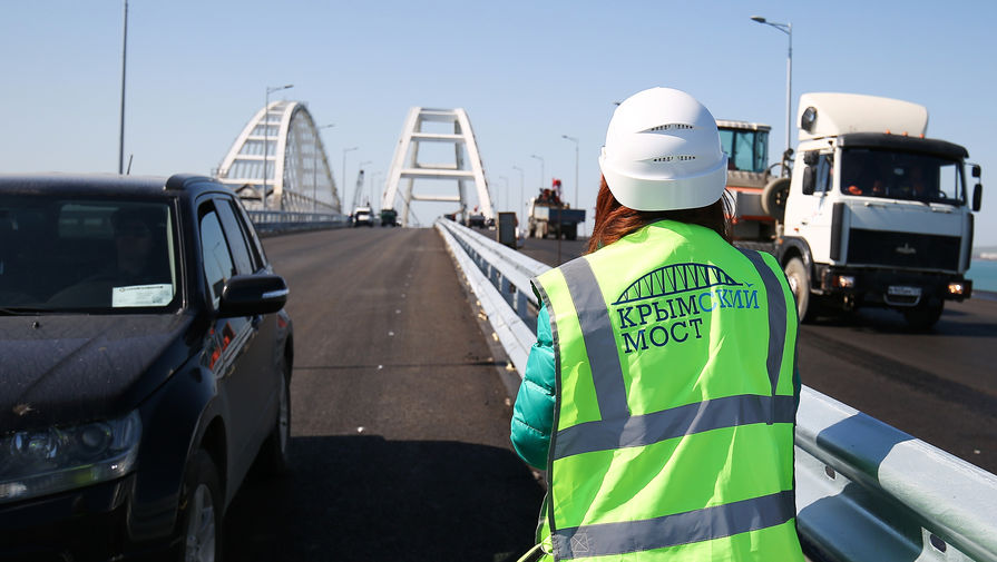  Строительство Крымского моста, апрель 2018 года