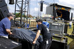 Подготовка оборудования для концерта группы The Rolling Stones в Гаване 