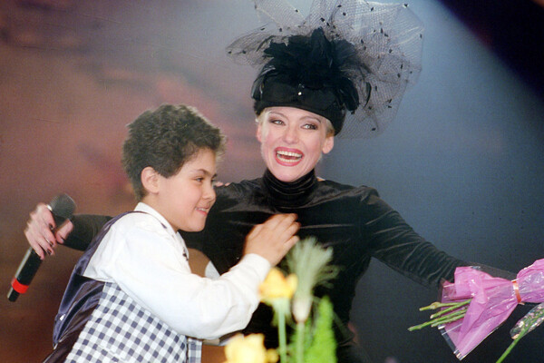 Певица Ирина Понаровская с&nbsp;сыном Энтони, 1997&nbsp;год