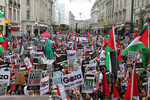 Участники протеста в поддержку Палестины в Лондоне, Великобритания, 14 октября 2023 года